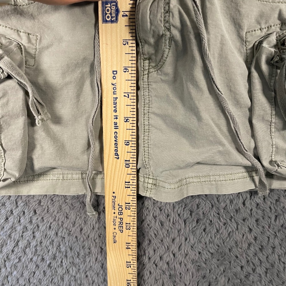 American Eagle Cargo Skort 0 Green Ribbed Waist Mini Skirt Shorts Y2K Look - Picture 8 of 8